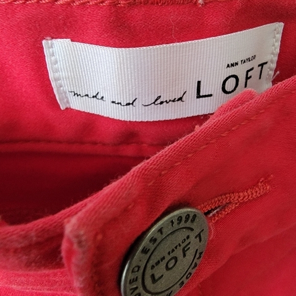 COPY - Loft Red Skinny Legging Women's Size 29T (Size 8 Tall) - Picture 7 of 8